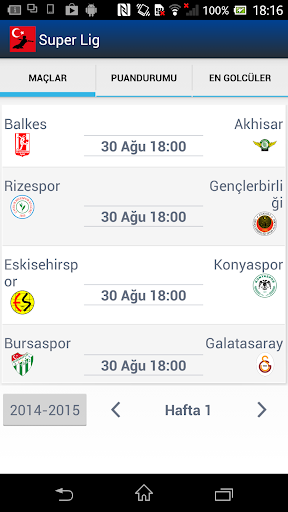 Süper Lig - Türkiye Futbol Lig