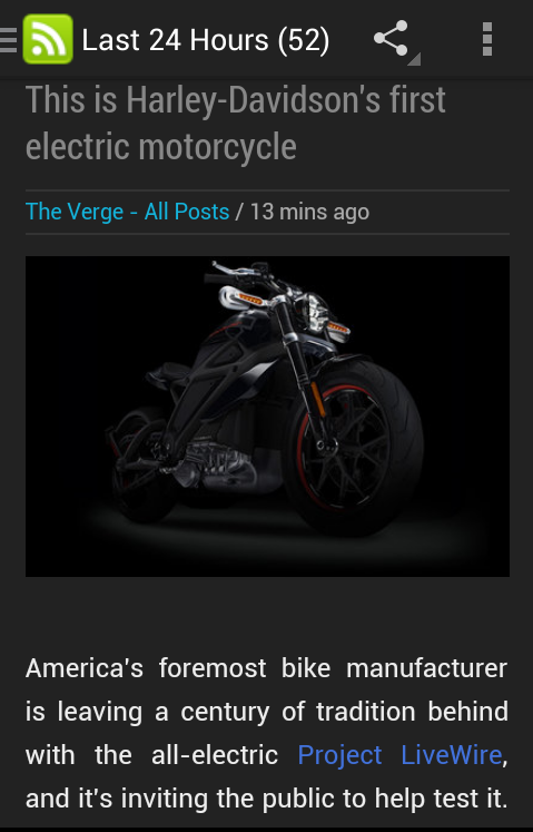 Android application RSS Feeds Pro screenshort