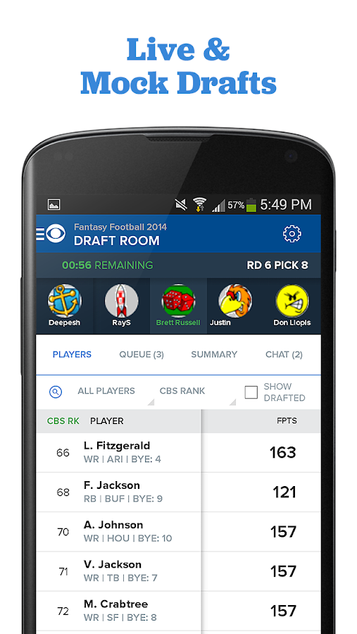 CBS Sports Fantasy Android Apps on Google Play