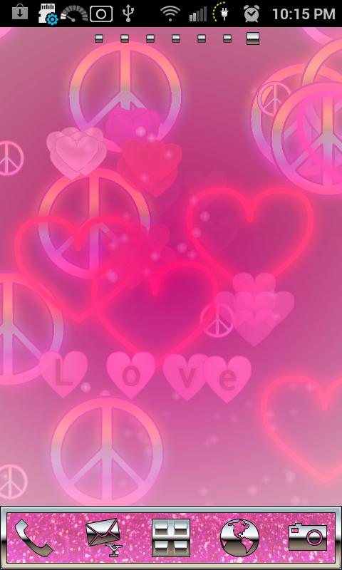 Pink Love Live Wallpaper Screen 2