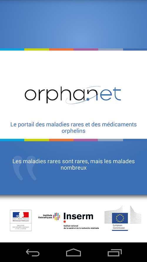 Android application Orphanet screenshort