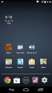 1x1 Clock and Battery Widget - náhled