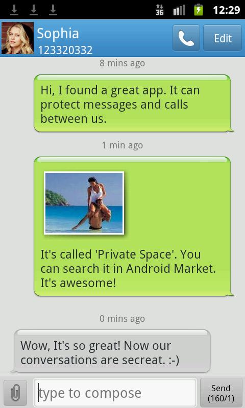 Private Space Pro- SMS&Contact - screenshot