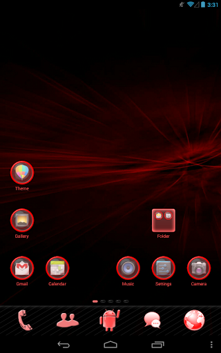 Red Light Go Launcher Theme