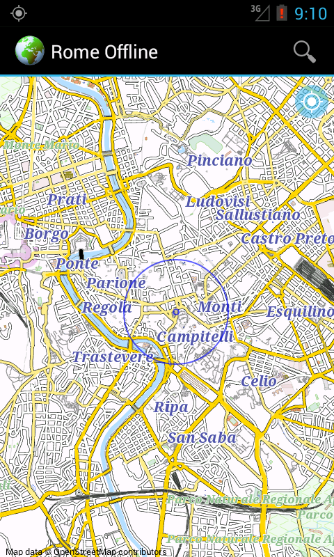 Android application Offline Map Rome, Italy screenshort