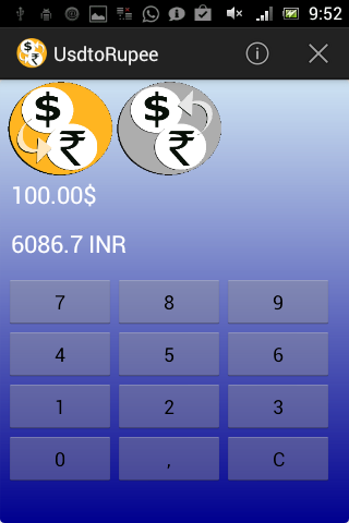 Rupee Dollar converter