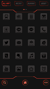 Free Neon(Red) dodol launcher theme APK