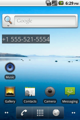 My Phone Number Widget