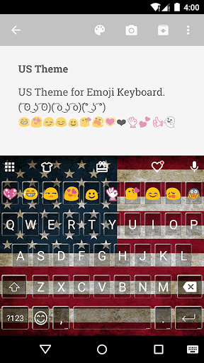 US Emoji Keyboard Theme