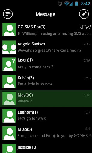 GOSMS WP8 Green Theme