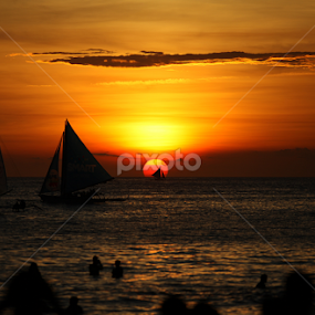 Boracay Sunset by Leyon Albeza - Landscapes Sunsets & Sunrises