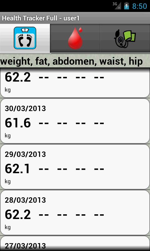 Health Tracker Full Screen 3