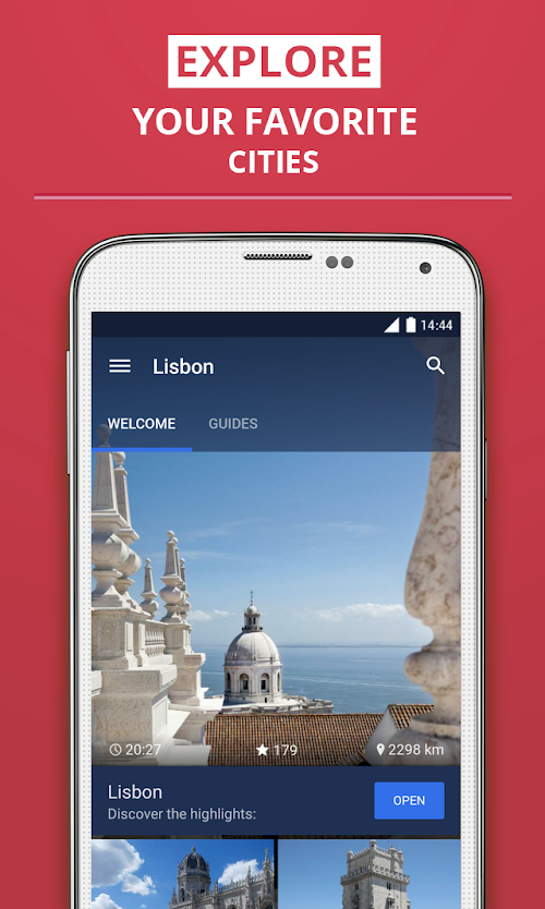 Android application Lisbon Premium Guide screenshort