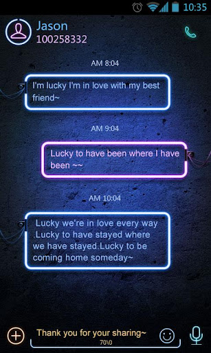 NEON THEME GO SMS PRO EX