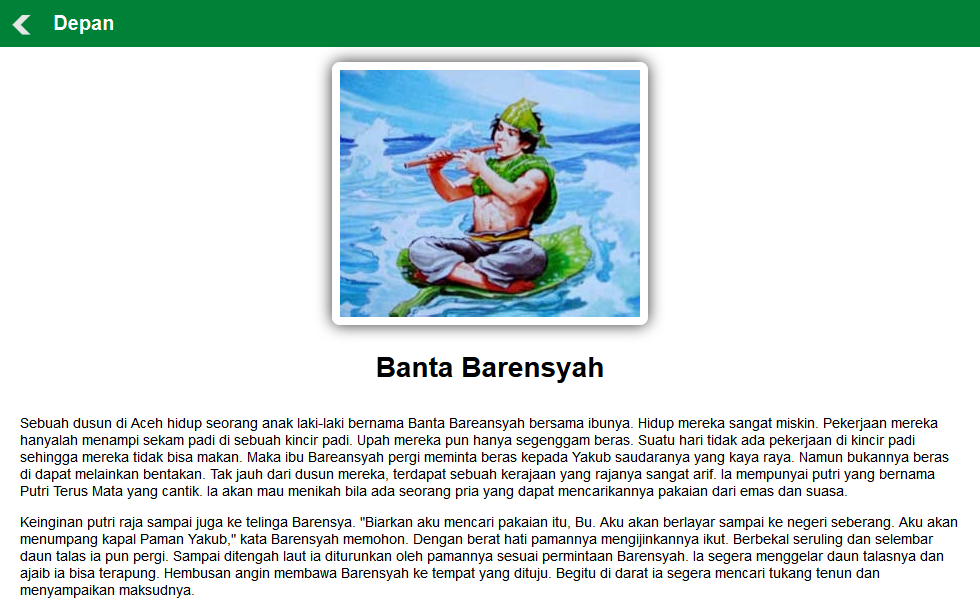 Cerita Rakyat Daerah Aceh Screenshot