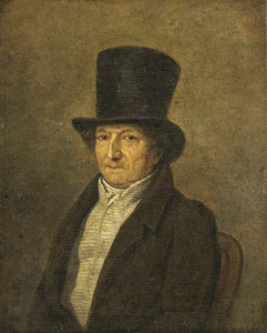 RIJKS: Gerrit Jan Michaëlis: Portrait of Jean Bernard, Art Collector and Painter in Amsterdam 1828