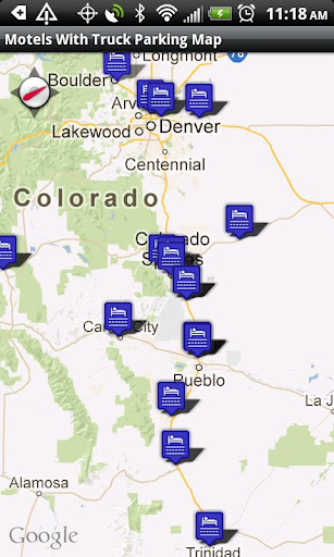 Motels With Truck Parking Map