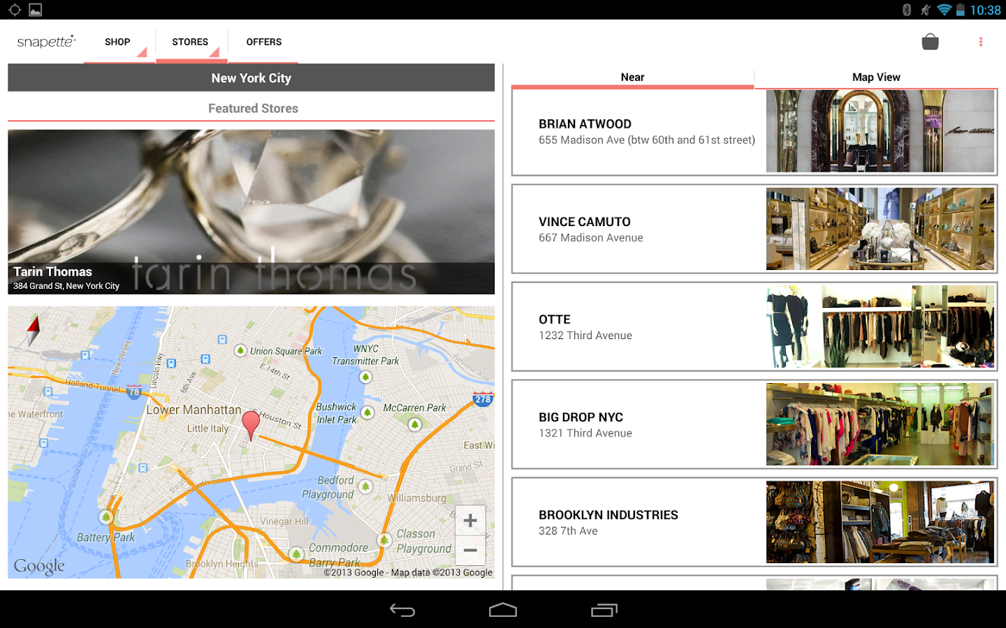 Приложение Snapette - Shopping & Fashion для планшетов на Android