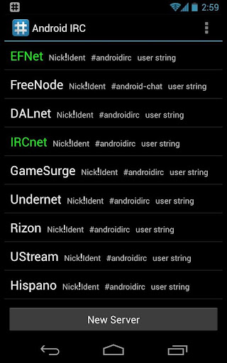 IRC for Android ™