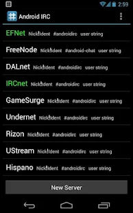   IRC for Android ™- screenshot thumbnail   