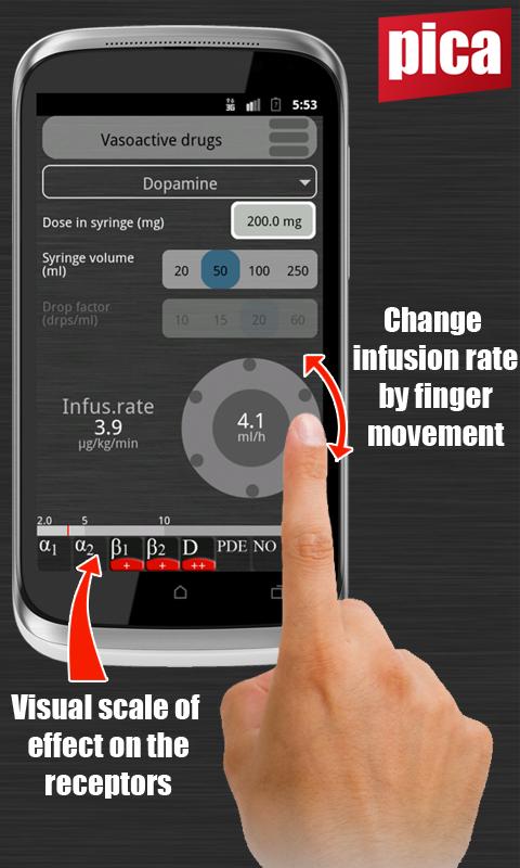 Android application PICA screenshort