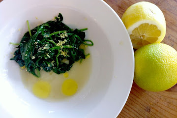 sautéed spinach salad with lemon &amp;amp; olive oil a la Amalfitana