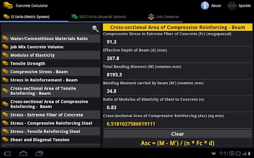 Lastest Concrete Calculator Tablet APK