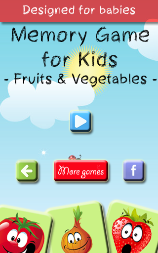 記憶遊戲兒童 - 蔬菜