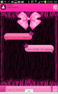 How to mod GO SMS - Zebra Pink Bows 1.1 apk for bluestacks