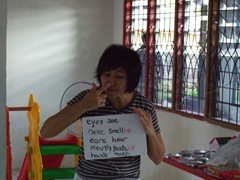 Auntie Lucy teaching our five senses