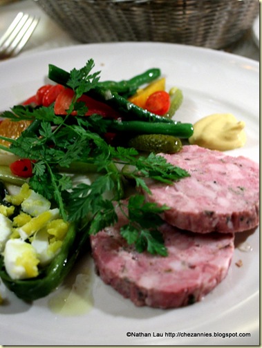 Country Pork Terrine with Green Beans and Leeks at Chez Panisse
