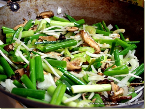 Singapore Fried Rice Noodles in Progress