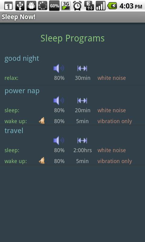 Sleep Now! Screen 3