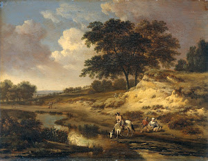 RIJKS: Jan Wijnants: Landscape with a Rider Watering his Horse 1684