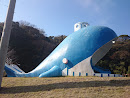 青いクジラの滑り台