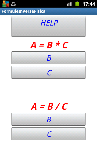 FORMULE INVERSE FISICA