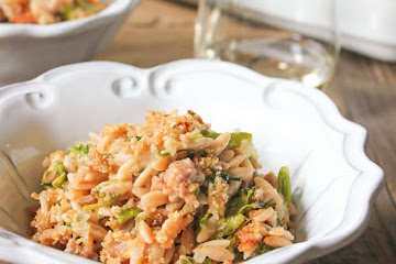 Baked Orzo with Broccolini, Sausage and Fontina