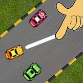 course de voiture de doigt