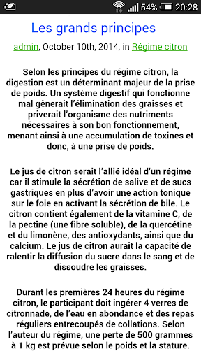 Le régime Citron en bref