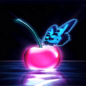 Butterfly Cherry Live Wallpape