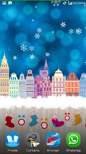 Snow in Town Live Wallpaper