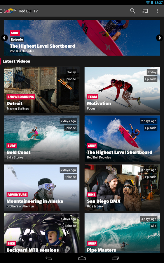 Red Bull TV Android Apps on Google Play
