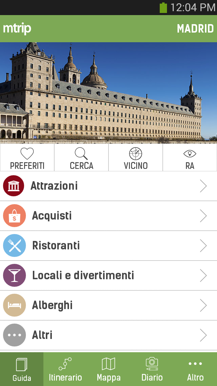 Android application Madrid Travel Guide – mTrip screenshort