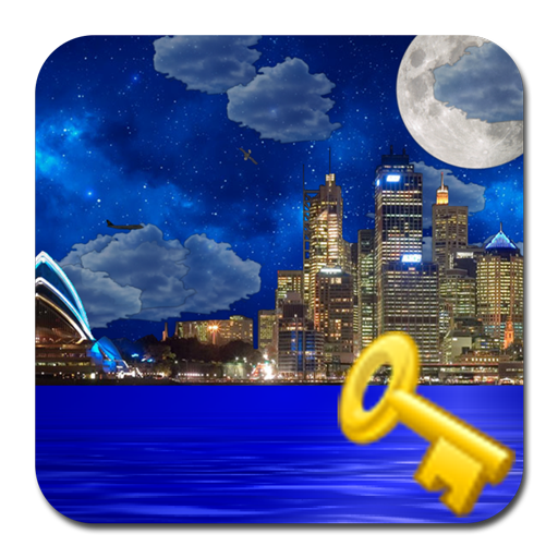 Night city from sea LWP Key LOGO-APP點子