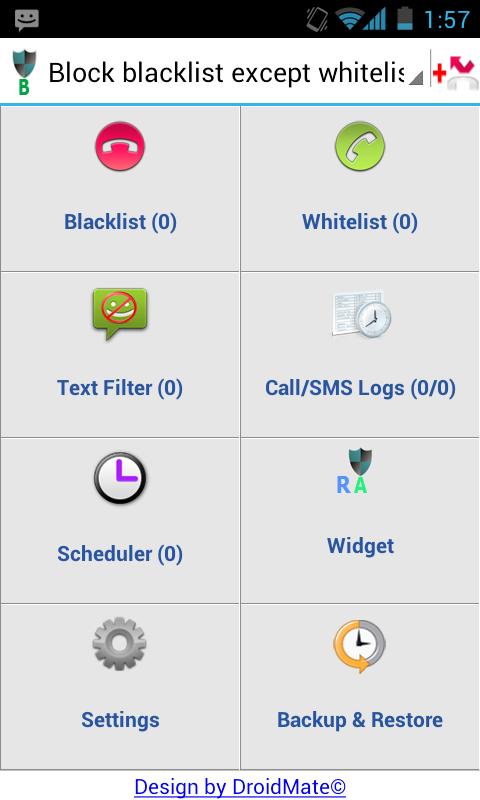 Android application DroidMate CallFilter DonateKey screenshort