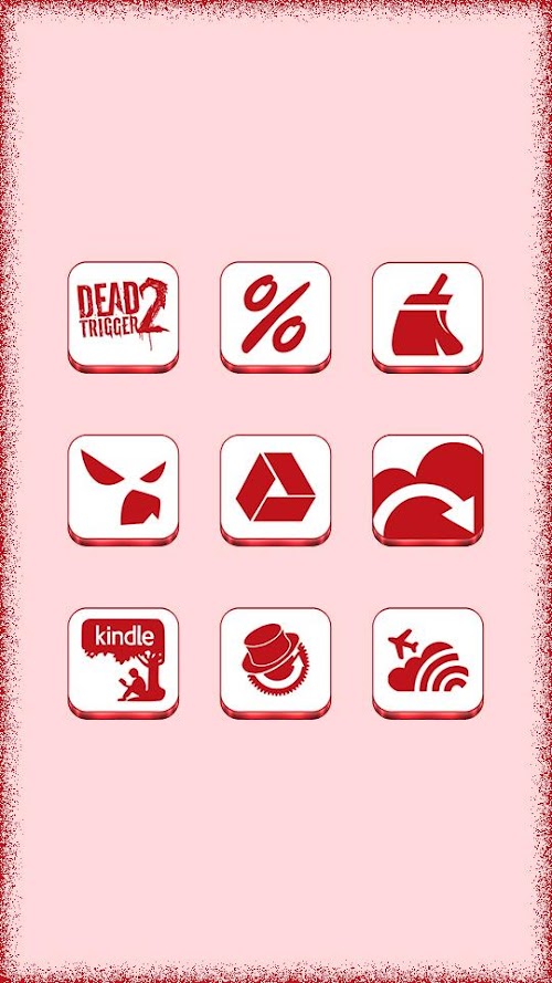 Android application VRS White-Red Icon Pack screenshort