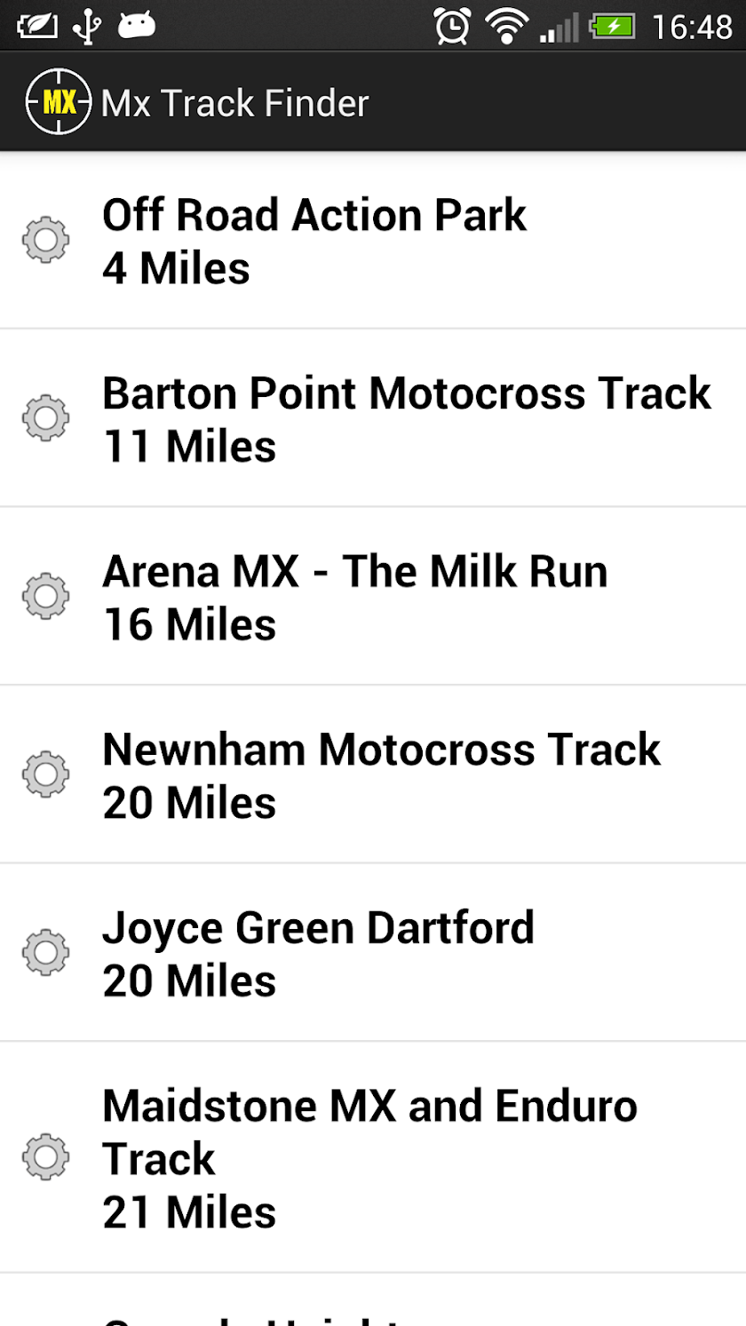 Mx Track Finder Screen 1