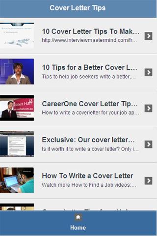 Cover Letter Tips Video