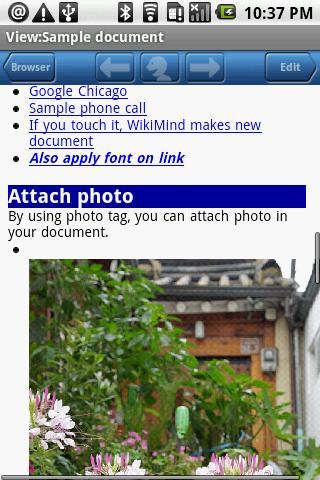 WikiMind note Screen 2
