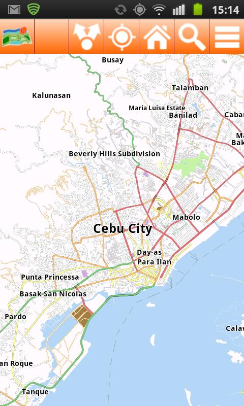 Cebu Offline mappa Map Screen 1